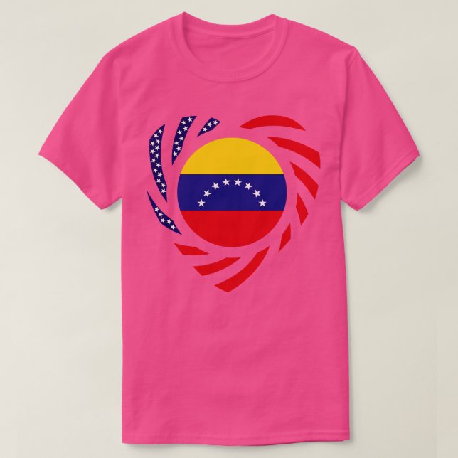 Camiseta Bandera patriota multinacional venezolana estadoun (Diseño del anverso)
