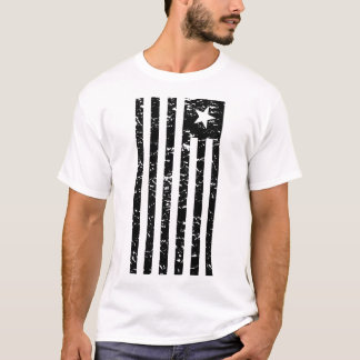 CAMISETA BANDERA PATRIOTA NEGRA Y BLANCA DISTRIBUIDA