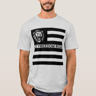 CAMISETA BANDERA PATRIOTA NEGRA Y BLANCA DISTRIBUIDA