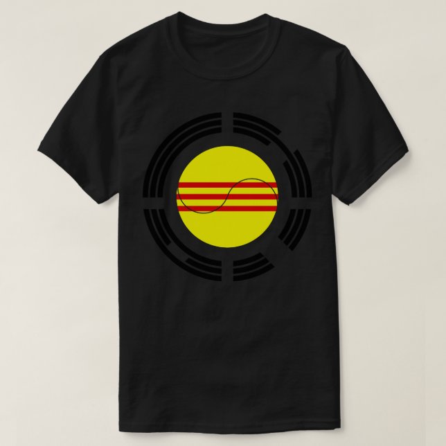 Camiseta Bandera patriota sudmultinacional de Vietnam en Co (Diseño del anverso)