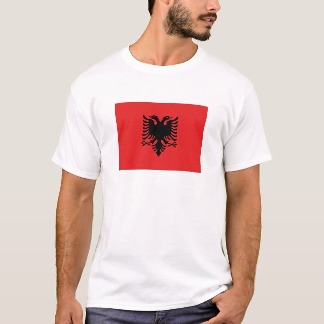 Camiseta Bandera patriótica albanesa (Anverso)