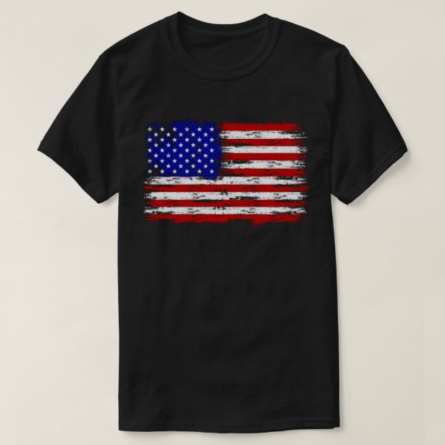 Camiseta Bandera Patriótica Americana (Diseño del anverso)
