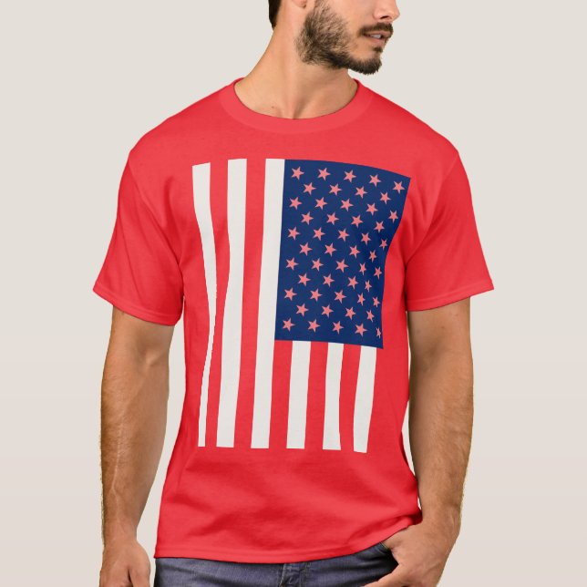 Camiseta Bandera Patriótica Americana (Anverso)