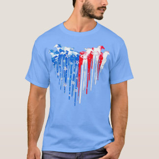 Camiseta Bandera Patriótica Americana Caballo - Horse Vinta