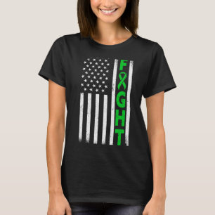 Camiseta Bandera Patriótica Americana Cinta Verde Salud Men