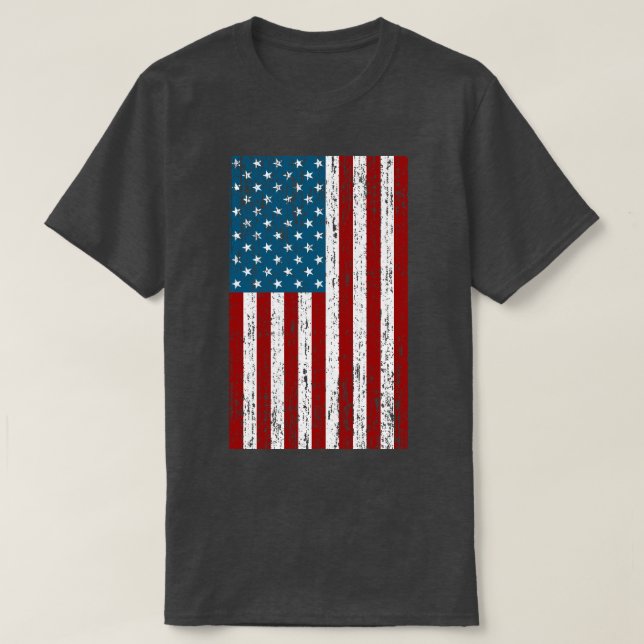 Camiseta Bandera Patriótica Americana con problemas (Diseño del anverso)