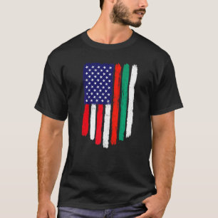 Camiseta Bandera patriótica americana de Bulgaria desgastad