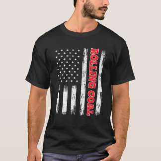 Camiseta Bandera Patriótica Americana Diesel Power Rolling