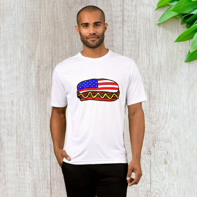 Camiseta Bandera Patriótica Americana Perro caliente (Subido por el creador)