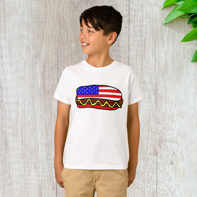 Camiseta Bandera Patriótica Americana Perro caliente (Subido por el creador)