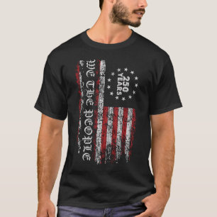 Camiseta Bandera Patriótica Americana Personalizada 250 Año