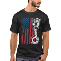 Bandera Patriótica Americana Piston Muscar Vintage
