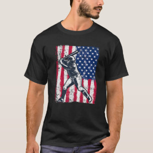 Camiseta Bandera Patriótica Béisbol Americana 4 de Julio Gr