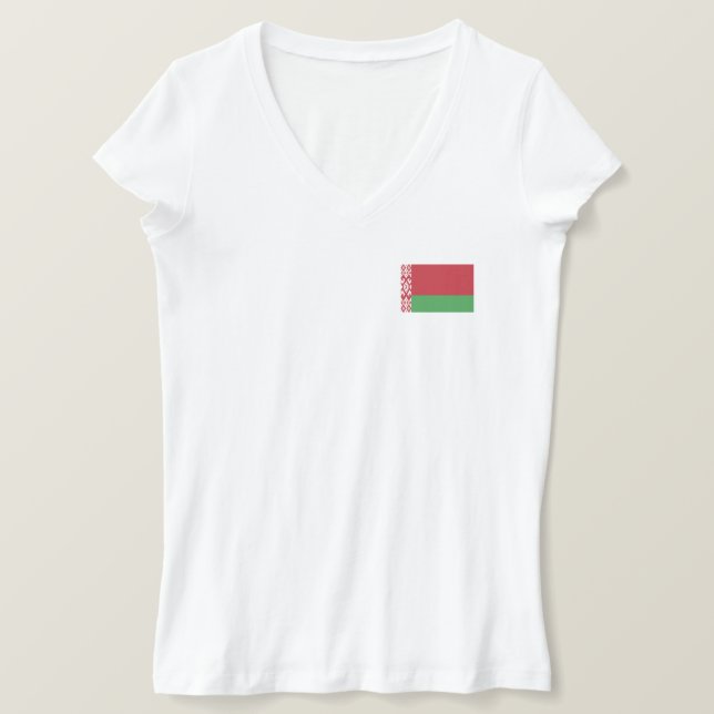 Camiseta Bandera patriótica bielorrusa (Anverso del diseño)