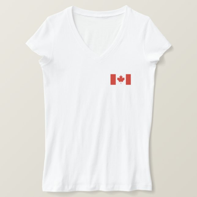 Camiseta Bandera Patriótica Canadiense (Anverso del diseño)