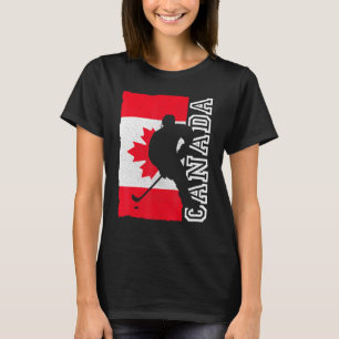 Camiseta Bandera patriótica canadiense de hockey