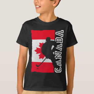 Camiseta Bandera patriótica canadiense de hockey