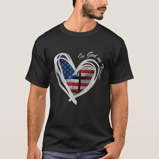 Camiseta Bandera Patriótica Cristiana (Anverso)