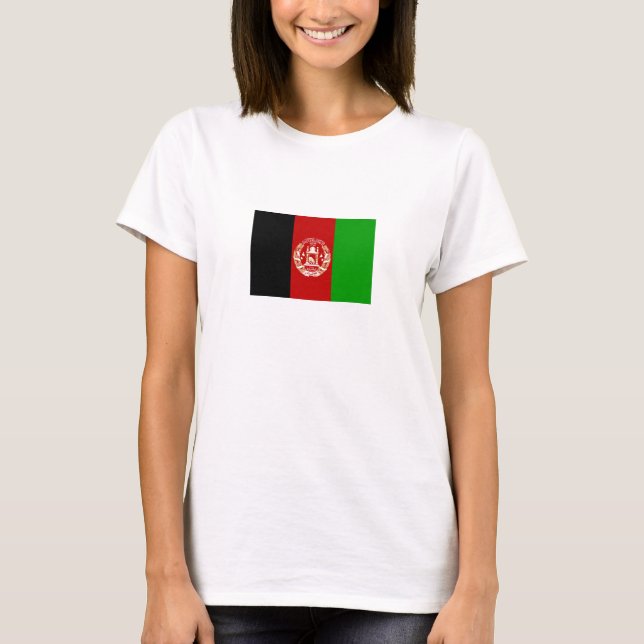 Camiseta Bandera patriótica de Afganistán (Anverso)