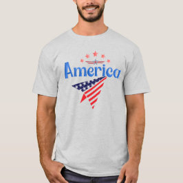 Camiseta Bandera Patriótica de América Estrellas Unisex Hea
