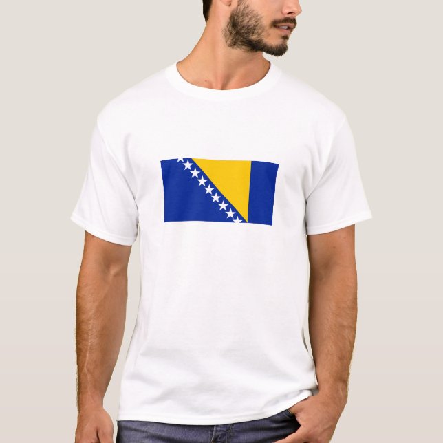 Camiseta Bandera patriótica de Bosnia y Herzegovina (Anverso)