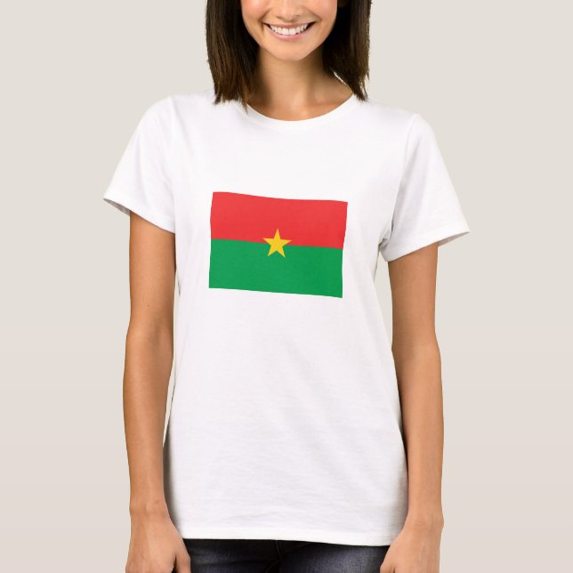 Camiseta Bandera patriótica de Burkina Faso (Anverso)