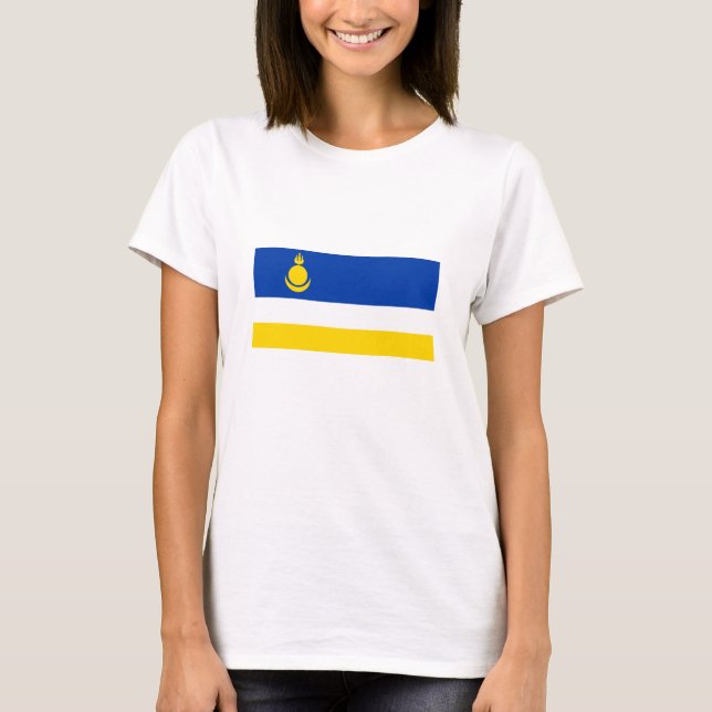 Camiseta Bandera Patriótica de Buryatia (Anverso)