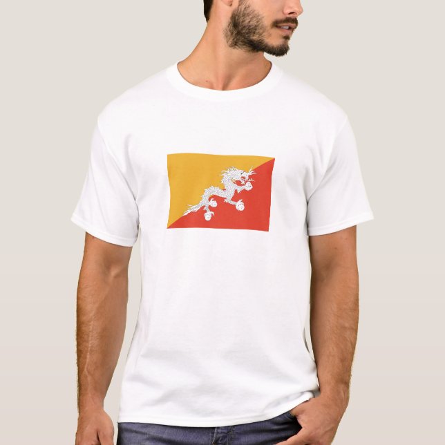 Camiseta Bandera patriótica de Bután (Anverso)