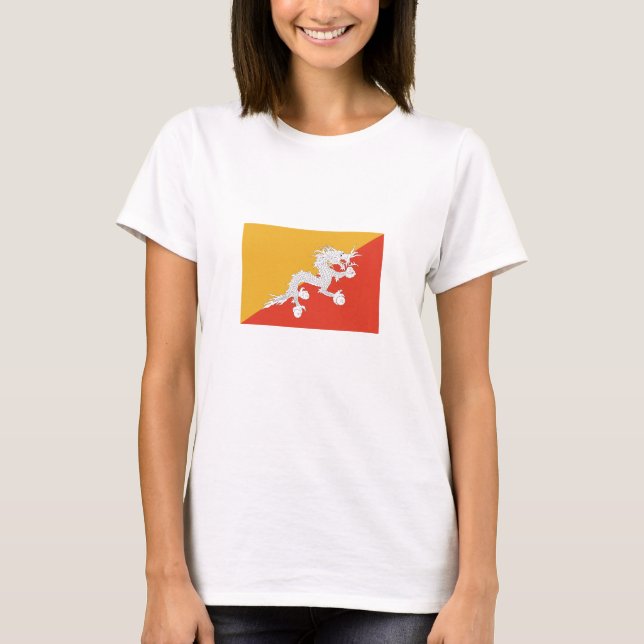 Camiseta Bandera patriótica de Bután (Anverso)