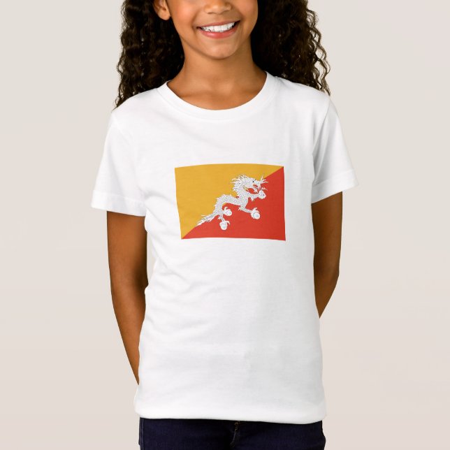 Camiseta Bandera patriótica de Bután (Anverso)