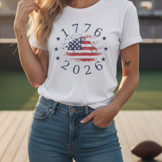 Camiseta Bandera patriótica de EE. UU. Aniversario 250 de A