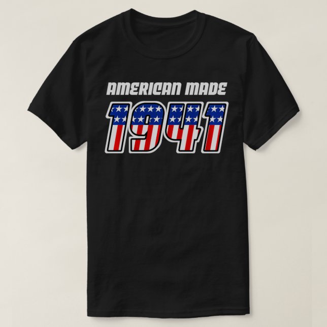 Camiseta Bandera Patriótica de Estados Unidos de 81 años de (Diseño del anverso)