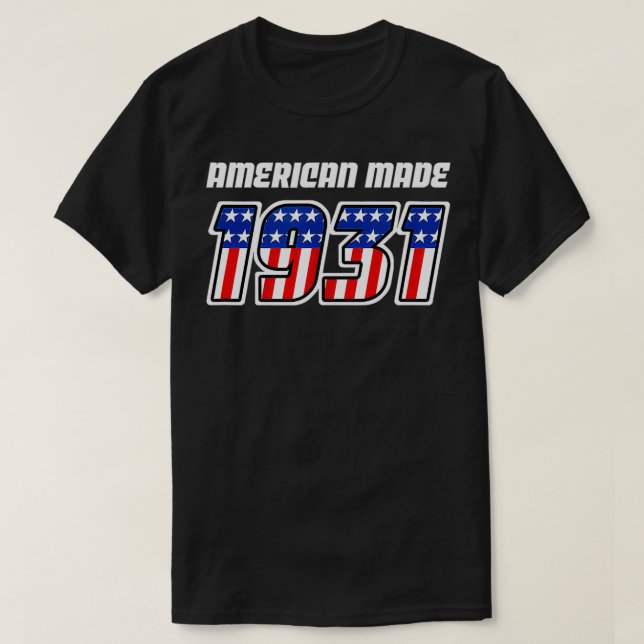 Camiseta Bandera Patriótica de Estados Unidos de 91 años de (Diseño del anverso)