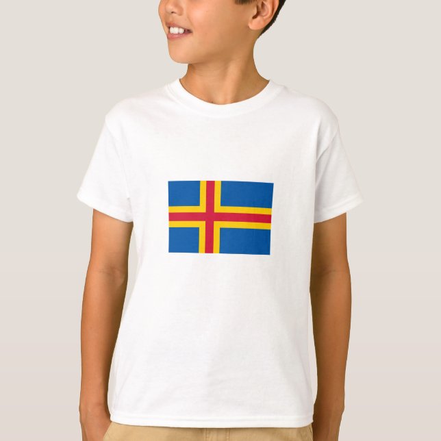 Camiseta Bandera patriótica de las Islas Åland (Anverso)
