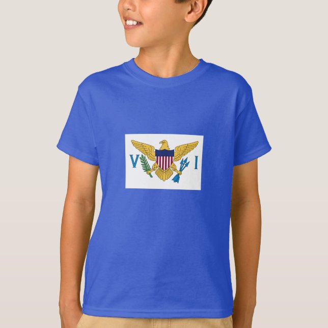 Camiseta Bandera patriótica de las Islas Vírgenes Estadouni (Anverso)