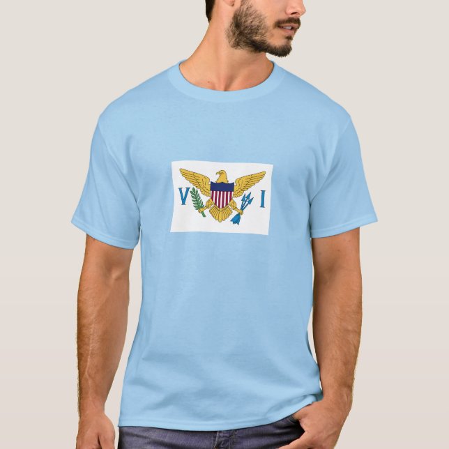 Camiseta Bandera patriótica de las Islas Vírgenes Estadouni (Anverso)
