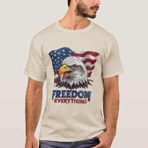 Camiseta Bandera Patriótica de Libertad Sobre Todo