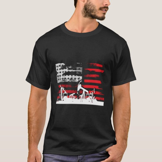 Camiseta Bandera Patriótica De Los Campos Elíseos Con Rigía (Anverso)