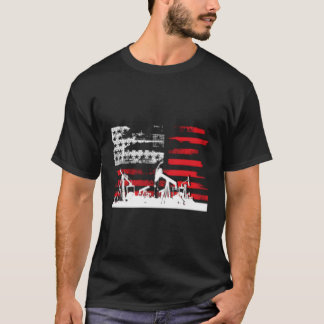 Camiseta Bandera Patriótica De Los Campos Elíseos Con Rigía