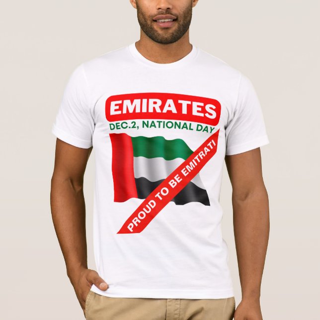 Camiseta Bandera Patriótica de los Emiratos Árabes Unidos (Anverso)