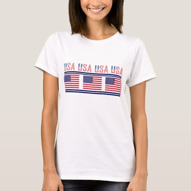Camiseta Bandera Patriótica De Los Estados Unidos De Améric (Anverso)