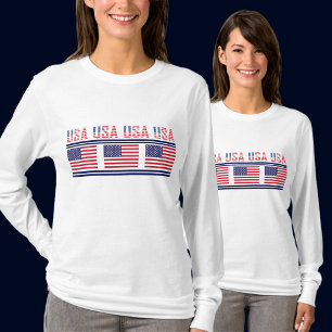 Camiseta Bandera Patriótica De Los Estados Unidos De Améric