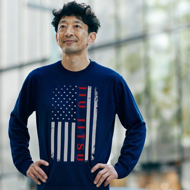 Camiseta Bandera patriótica de los hinchas brasileños Jiu J (Brazilian Jiu Jitsu Fan Patriotic Flag T-Shirt)