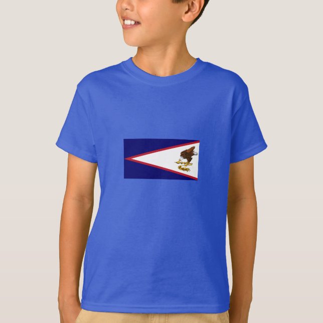 Camiseta Bandera Patriótica de Samoa Americana (Anverso)
