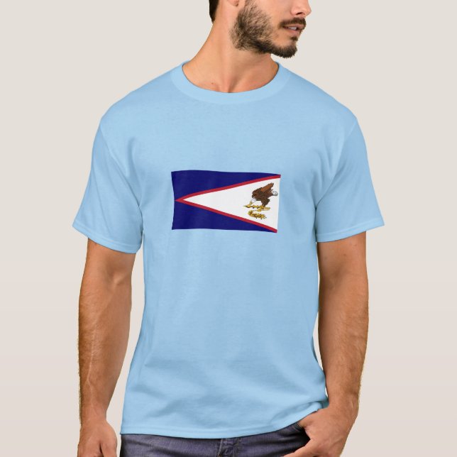 Camiseta Bandera Patriótica de Samoa Americana (Anverso)