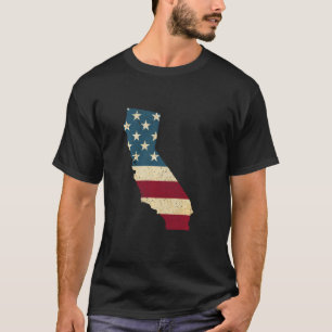 Camiseta Bandera Patriótica del Estado de California para h