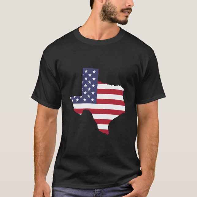 Camiseta Bandera Patriótica Del Estado De Texas EE. UU. (Anverso)