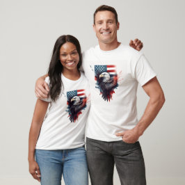 Camiseta Bandera patriótica estadounidense Bald Eagle