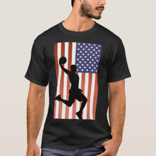 Camiseta Bandera Patriótica Estadounidense Baloncesto Diseñ