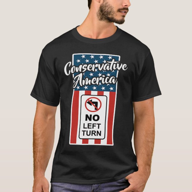 Camiseta Bandera patriótica estadounidense conservadora sin (Anverso)